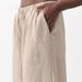 Suitable For All Seasons 2025 Spring/Summer New High-Waisted Elastic Waist Cotton Linen Loose Long Women's Thin Casual Draped Wide-Leg Pants_ecoleips.com