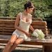 Fashion Sexy Camisole Top Mesh See-through Floral Pleated Short Skirt Two-piece Set For Women_ecoleips.com