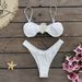 Women's Sexy 3-Piece Bikini Set - Tube Top & High-Cut Bottom Swimsuit (European & American Style, Solid Color)_ecoleips.com