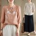 A New Summer Women's Garment Featuring A Chinese-Style Collar, Buttoned Top With Retro, Intricate Embroidery Design; Mad_ecoleips.com