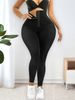 K Buckle, European And American Plus Size Waist Cover, Yoga Shark Shapewear Pants, Women's Hip Lifting Sports Leggings_ecoleips.com