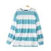 Women's Long Sleeved Tops Fashion Striped Shirts Ladies Shirts Casual Loose Muslim Robes_ecoleips.com