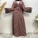 Hot Selling Open Abaya Women Clothes Lace With Pearls Design Muslim Fashion Kimono Long Kaftan Islamic Dubai Dresses For Women_ecoleips.com