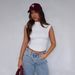 Foreign Trade European And American Cross-Border Clothing 2026 Summer Half-High Collar Solid Color Pleated Slim Fit_ecoleips.com