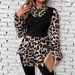 Hot-Selling Autumn Winter European And American Women's Fashion Cross-Border Elegant Leopard Print Two-Piece_ecoleips.com