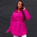 Women's Longline Quilted Puffer Coat With Button Front & Lapel Collar – Loose Fit Warm Winter Jacket For Casual & Office Wear_ecoleips.com