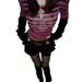 Spring New Large Size Loose Stretchy Long-sleeve T-shirt For Women, Striped Korean-style Velvet Base Shirt_ecoleips.com