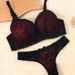 Aria Basics Hot-selling European American Lace Women's Bra Set, Sexy Color-blocked Lingerie And Panties_ecoleips.com