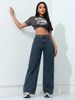 New European And American Cross-border High-waisted Slimming Loose-fitting Floor-length Wide-leg Straight Jeans, Trendy_ecoleips.com