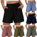 Women's Loose-Fit Drawstring Shorts – Breathable Cotton Linen Casual Summer Pants With Pockets (Black/Navy/6 Colors, S-2XL)_ecoleips.com