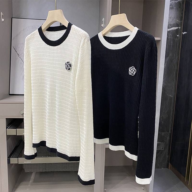Women's Clothing Camellia Long Sleeved Wool Sweater For Women_ecoleips.com