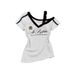 Women's Clothing Hot And Spicy Short-Sleeved Slim Fit Patchwork Printed Color-Block T-Shirt Korean Style Summer Top_ecoleips.com