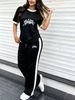 Women's Color Block Shorts Set - Summer Print Loose Fit Two-Piece Outfit-27_ecoleips.com