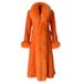 Luxury Fox Fur Collar Double-Faced Wool Coat – Elegant Long Trench Coat For Women, Winter Warm Overcoat With Belt, Slim Fit, Classic Notch Lapel_ecoleips.com