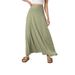 Voya New Women's Fashionable And Casual Design With Spliced Large Swing Knitted Hanging Loose Half Skirt_ecoleips.com