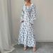 2026 Cross-Border Spring/Summer New European And American Printed Long-Sleeve Bohemian Dress For Women_ecoleips.com