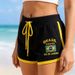 Summer Women's Hot Pants Shorts Brazilian Embroidered Flag Letters World Cup Jersey Y2K Style by IFlytek_ecoleips.com