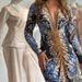 Women's Clothing Bohemian style V neck high waist slim sexy hip long skirt_ecoleips.com