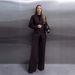 Elegant Women’s Blazer & Straight Pants Set – Buttoned Waist Belt & Tailored Fit For Office & Commuting_ecoleips.com