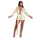 Women's Clothing Women's Striped Deep V Neck Dress Ribbed Full Iron Trendy Sexy Autumn Fashion For Formal Casual_ecoleips.com
