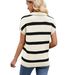 Women's Clothing Lapel Casual Striped Sweater Vest Waistcoat Sweater_ecoleips.com