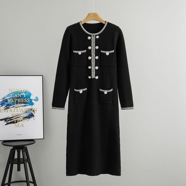 K Long Skirt, New Slim Fit Dress, Knitted Skirt_ecoleips.com