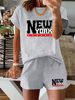 Women’s 2 Piece Outfit Set – Oversized Graphic T-Shirt And Biker Shorts Matching Set, Casual Summer Lounge Tracksuit For Daily Wear-370_ecoleips.com