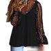 Women's Clothing Sequined Mesh Rhinestone Pleated Long Sleeve V Neck Pullover Top Casual Daily Vacation Wear_ecoleips.com