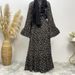 Modest Abaya Dress/Muslim Dress Women Fashionable Floral Print Maxi Dress Women's Long Sleeve Dress Elegant Muslim Fashion Clothing_ecoleips.com