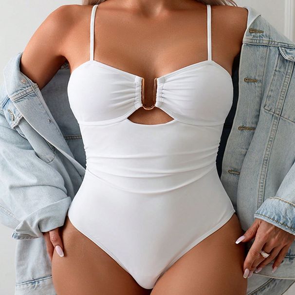 New Sling Conservative One Piece Swimsuit Women's High End Beach Bikini Hot Spring Swimsuit_ecoleips.com