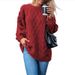 Women’s Oversized Cable Knit Sweater – Chunky Long-Sleeve Pullover (S-XXXL, 6 Colors)_ecoleips.com