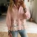 Women's Hollowed Out Hem Shirt New Clothing For Markets_ecoleips.com