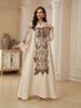 NC209 Beaded Long Robe V Neck Slimming Dress Luxury Loose Fit Fashion Evening Gown Jalabiya for Women_ecoleips.com