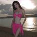 Women's Clothing Swimsuit Women's Sexy Shiny Bikini Sweet Steel Support Hard Cup Hot Spring Vacation Hot Girl Three Piece Swimming Suit_ecoleips.com