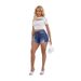 Women's Clothing Temperament Fashion Washed Ripped Stretch Shorts For Women_ecoleips.com
