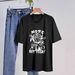 Women's Casual Round Neck Short Sleeve T-Shirt Multi-Color American Style Simple Fashionable Sports Top Solid Printed Loose Fit_ecoleips.com