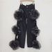 Floral Cutout High-Waisted Wide-Leg Pants - Trendy Pink Distressed Denim Palazzo Pants_ecoleips.com