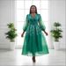 Women's Clothing Plus Size Women's Floral Print Dress Slimming Tummy Concealing Elegant Mother's Wear Spring Party Evening Gown Modest Abaya Dress_ecoleips.com