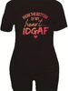 Summer Women's Casual Fashion Letter Graphic Print Loose T-shirt Shorts Two-piece Set Sportswear Suitable For Daily Wear-141_ecoleips.com