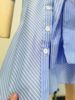 Women's Summer Striped Shirt Dress Elegant Casual Stylish Exclusive Lanon Material Regular Fit For Adults_ecoleips.com