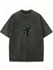 Women's Basic Loose Tee, Light Washed Casual Summer Daily Top_ecoleips.com
