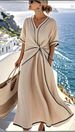 Summer New Pomisian Style Temperament Elegant Dress Temperament Commuter Dress_ecoleips.com