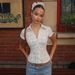 Women's French Style Plaid Shirt Button Down Short Sleeved Top Casual Cardigan Winter New Arrival Hot Selling_ecoleips.com