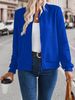 Women's Long Sleeved Cardigan Solid Color Zipper Decorative Jacket Hot Selling_ecoleips.com