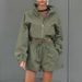Verve Fashion Gray Sports Windbreaker Set 2025 Spring Loose Jacket Shorts Two-Piece Design Sense Women's Clothing_ecoleips.com