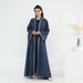 Women's Clothing Modest Abaya Dress Loriya Elegant Embellished Abaya – Flowy Long-Sleeve Open Front Dress In Black/Brown/Navy/Army Green (S-XL)_ecoleips.com