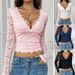 Women's Clothing Sexy Deep V Lace Hollow-Out Crop Top Floral Lace Stretchy & Breathable, Clubwear, Party Outfit (Black/White/Red/Light Pink/Navy Blue)_ecoleips.com