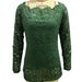 Women's Clothing Off Shoulder Lace One Shoulder Collar Long Sleeved Hollow Lace Shirt_ecoleips.com