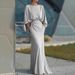 2026 Spring European American Cross-Border New Elegant And Sexy Boat Neck Backless Pleated Long Dress_ecoleips.com