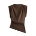 Women's Clothing DIY Women's Fashion Top Classic Pleated Padded Shoulder Design Style Clothing For Formal & Casual For Women_ecoleips.com